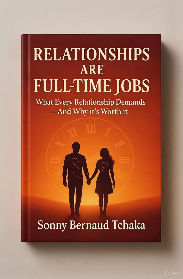 Book presentation of Relationships Are Full-Time Jobs by Sonny Bernaud Tchaka.
